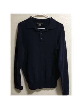 Vintage Andrew Rohan Mens Pullover Sweater Navy USA Network Grandpa Size M